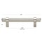 Gliderite Hardware 3-3/4 in. Center to Center Knurled Steel Bar Pull - 8006-96-SS 8006-96-SS-1 - alternate 3